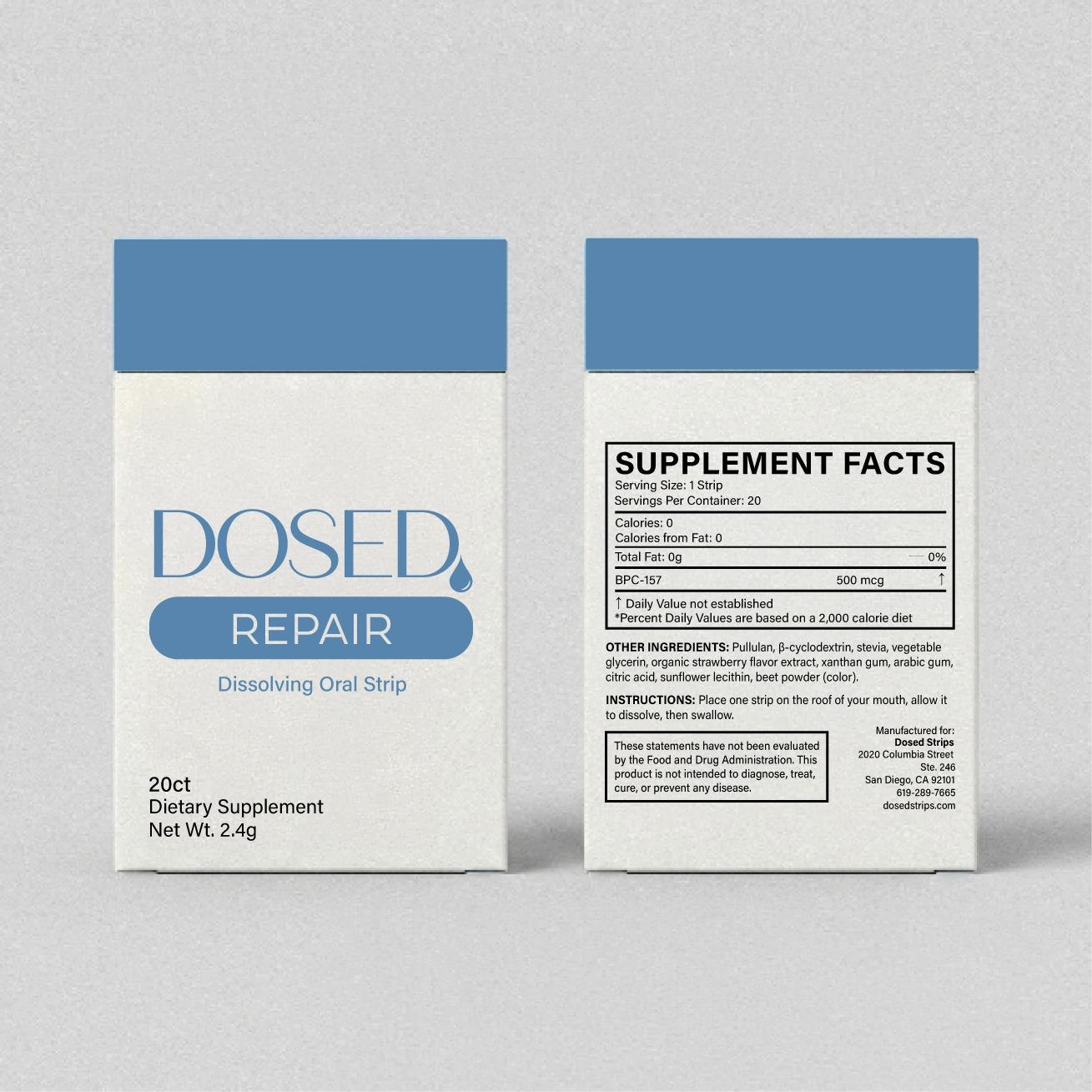Repair: BPC-157 oral dissolving strips box