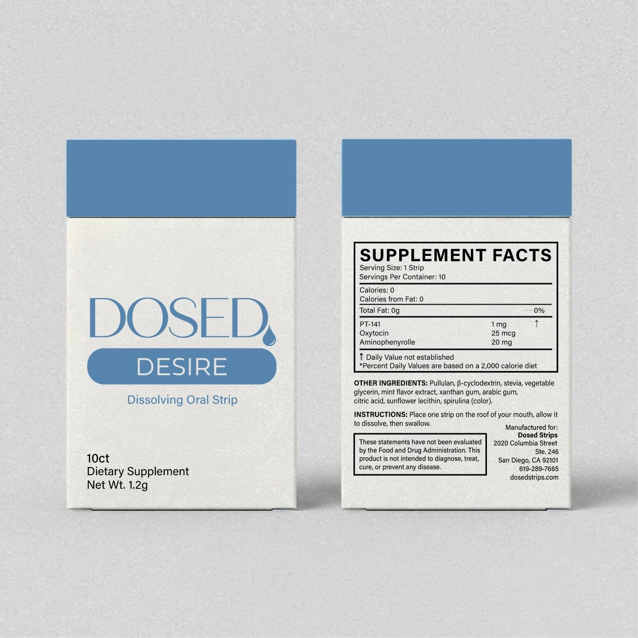 Desire: PT-141+ oral dissolving strips box